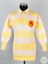 Primrose and pink Scotland International long-sleeved shirt, circa 1908