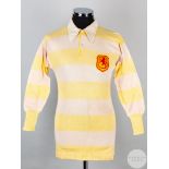 Primrose and pink Scotland International long-sleeved shirt, circa 1908