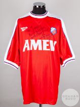 Michael Mols red and white No.10 Utrecht short-sleeved shirt