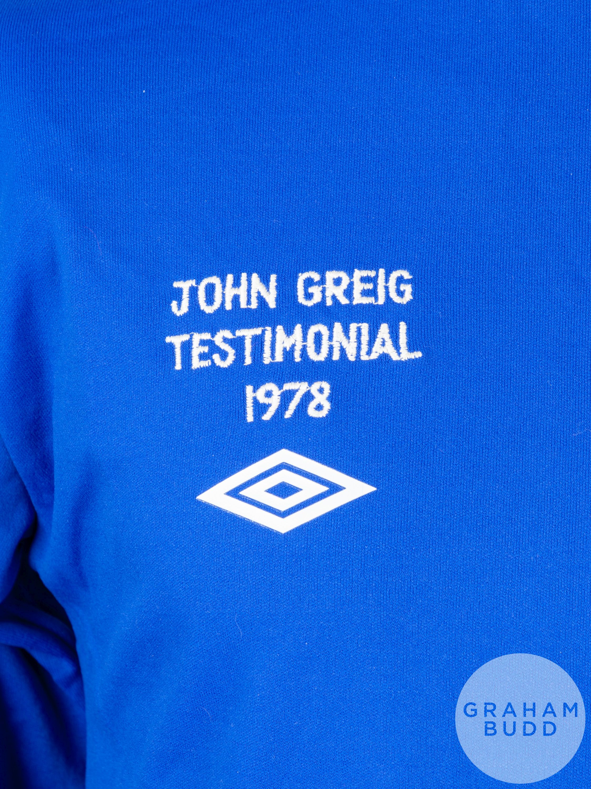 Alex Miller blue No.13 Rangers v. Scotland XI John Grieg Testimonial long-sleeved shirt - Image 4 of 6