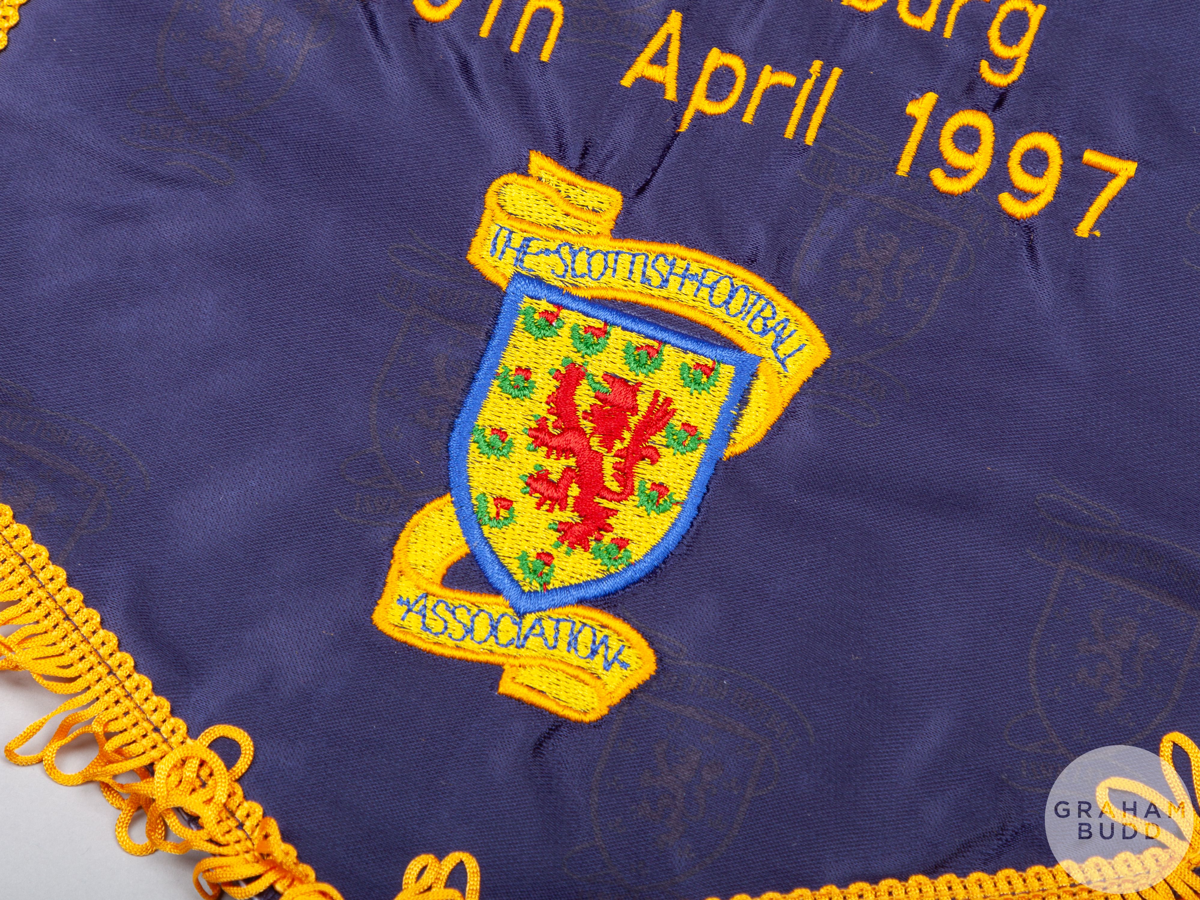 Alex Miller four official Scotland International match pennants, 1997 - Image 2 of 4