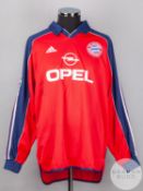 Markus Babbel red and blue No.2 Bayern Munich Champions League short-sleeved shirt