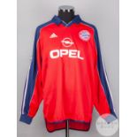 Markus Babbel red and blue No.2 Bayern Munich Champions League short-sleeved shirt