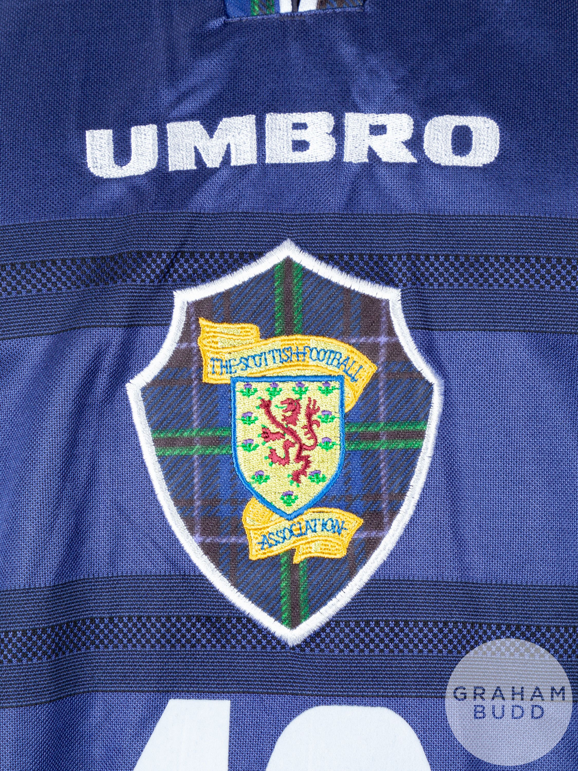 Blue and white No.10 Scotland international short-sleeved shirt, 1998-2000 - Image 3 of 5