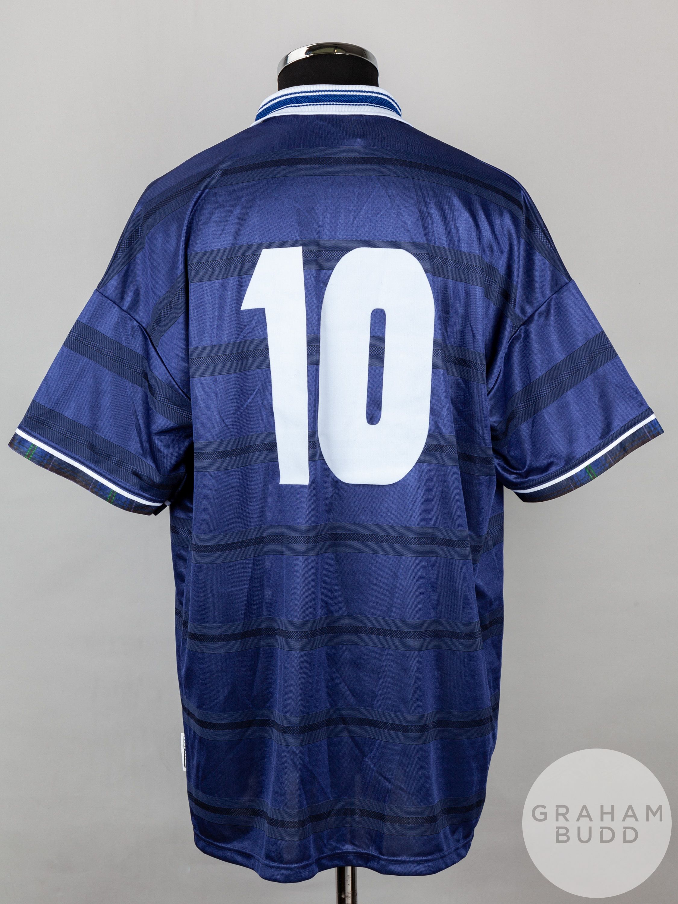 Blue and white No.10 Scotland international short-sleeved shirt, 1998-2000 - Image 2 of 5