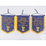 Alex Miller three official Scotland International match pennants, 1997