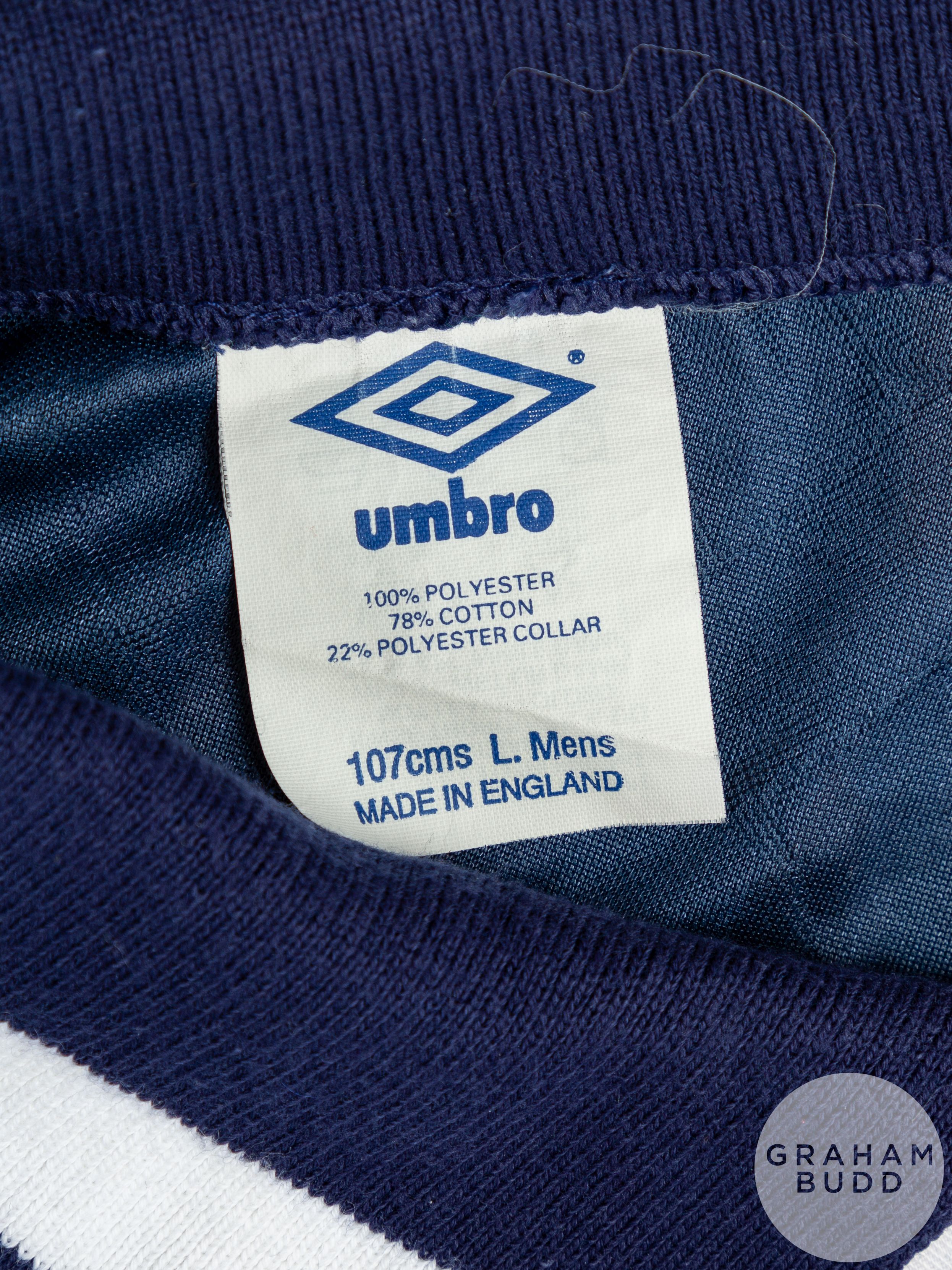 Blue and white un-numbered Scotland Euro 92 short-sleeved shirt, 1992 - Image 4 of 4