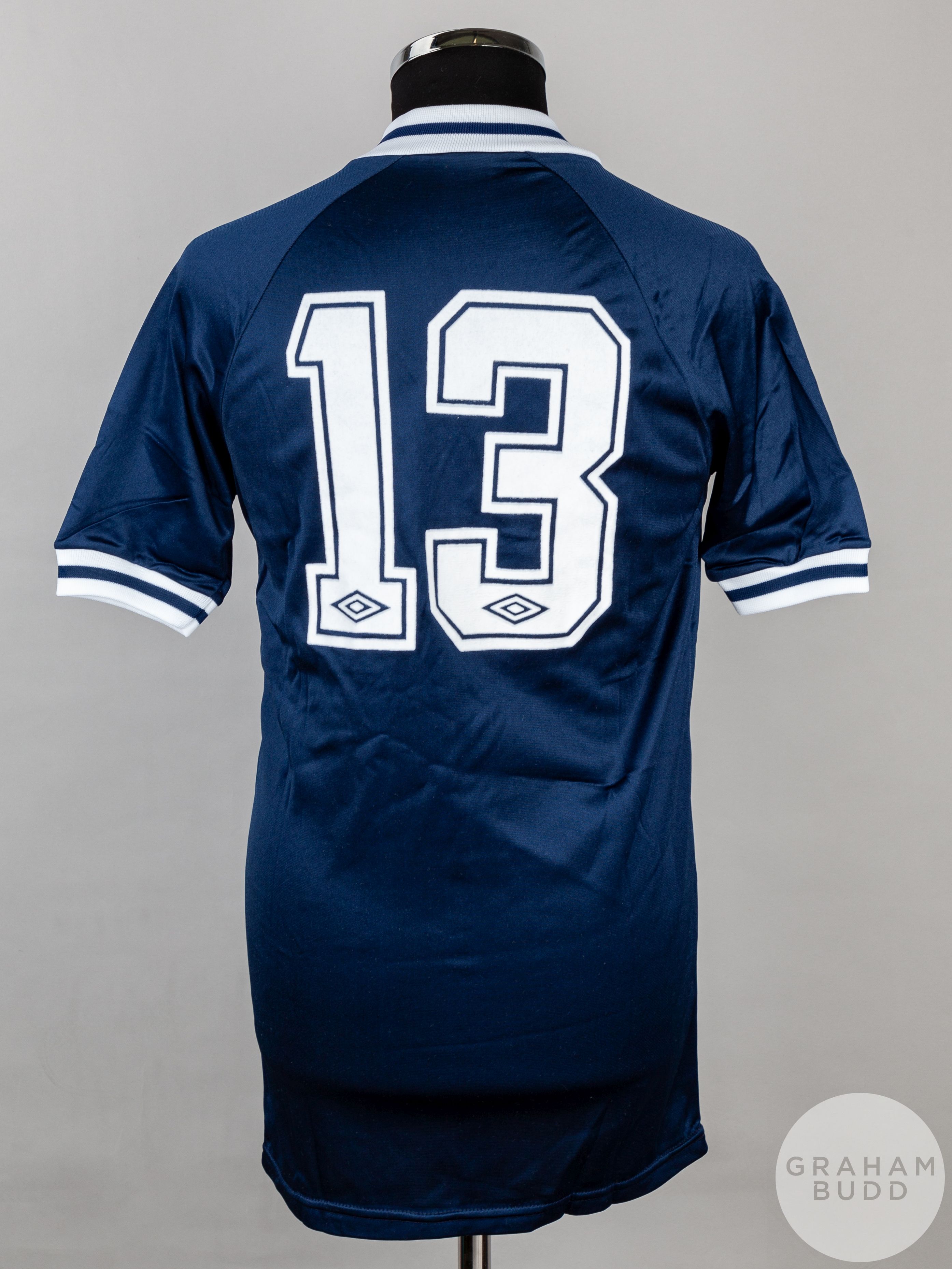 Alex McLeish blue and white No.13 Scotland World Cup short-sleeved shirt, 1982 - Image 2 of 4