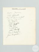 Rangers F.C. page of player autographs, 1935