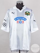 Markus Schopp grey and white No.18 Strum Graz Champions League short-sleeved shirt
