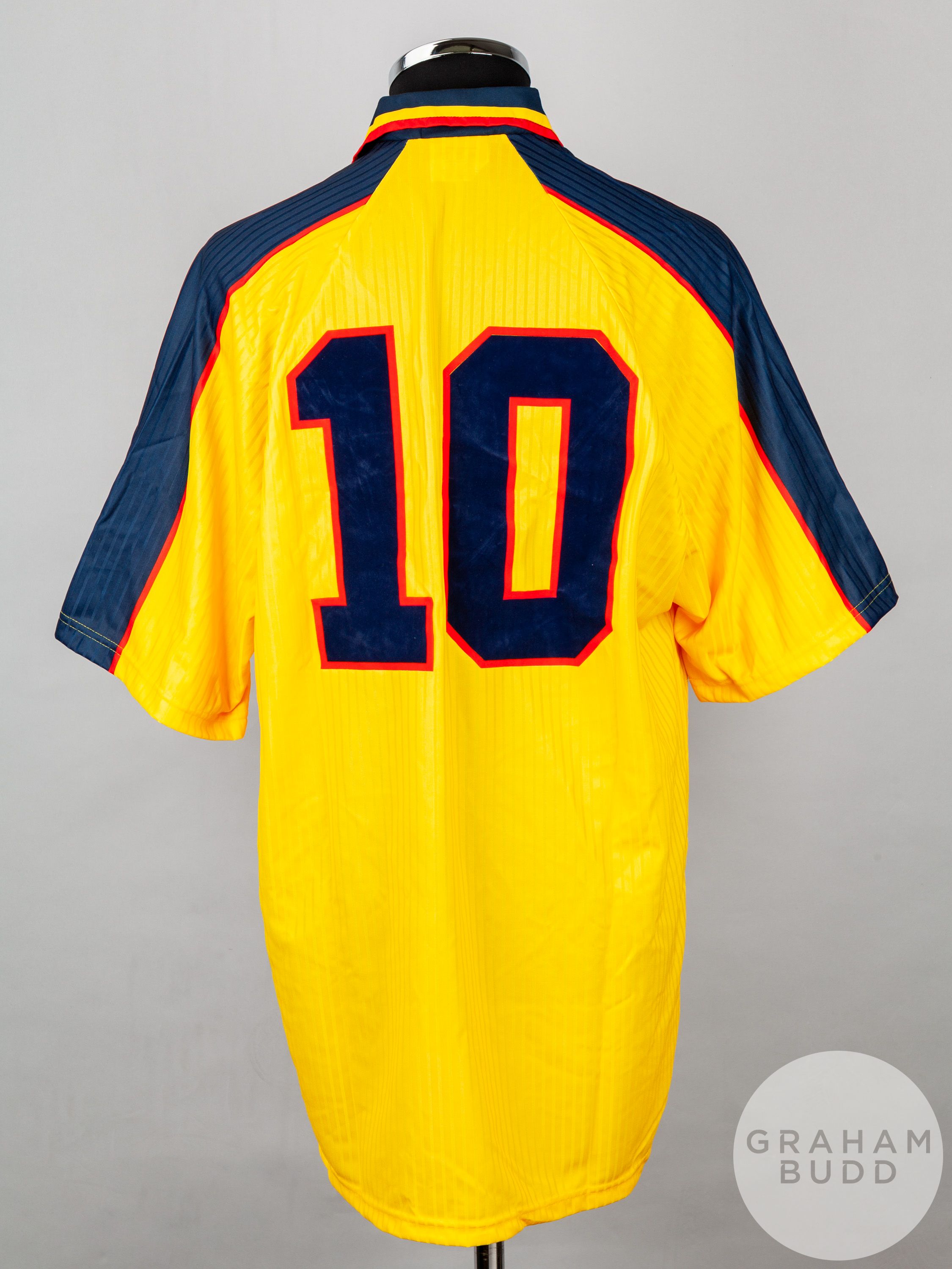 Yellow and blue No.10 Scotland international short-sleeved shirt, 1996-98 - Image 2 of 5