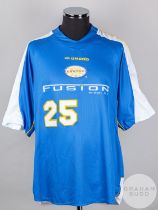 Pablo Mastroeni blue and white No.25 Miami Fusion short-sleeved shirt
