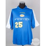 Pablo Mastroeni blue and white No.25 Miami Fusion short-sleeved shirt