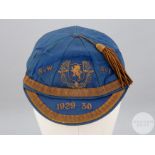 Jimmy Gibson blue Scotland v. Wales and Ireland International cap, 1929-30