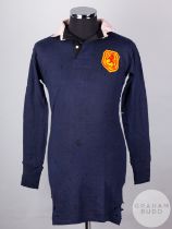 Blue Scotland v. Wales International long-sleeved shirt, 1938-39,