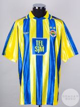 Mert Meric yellow and blue No.2 Fenerbahce short-sleeved shirt