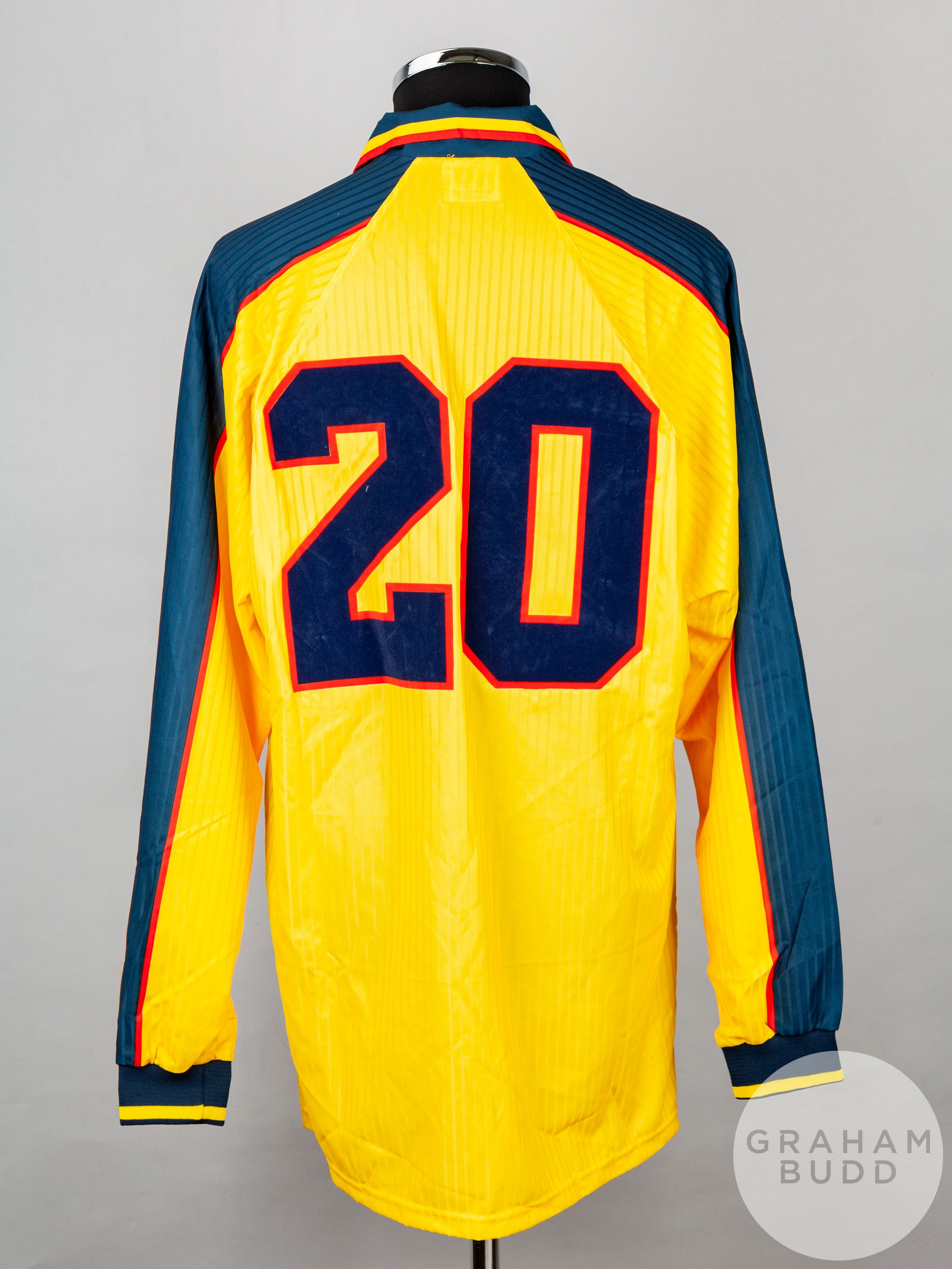 Yellow and blue No.20 Scotland international long-sleeved shirt, 1996-98 - Image 2 of 6