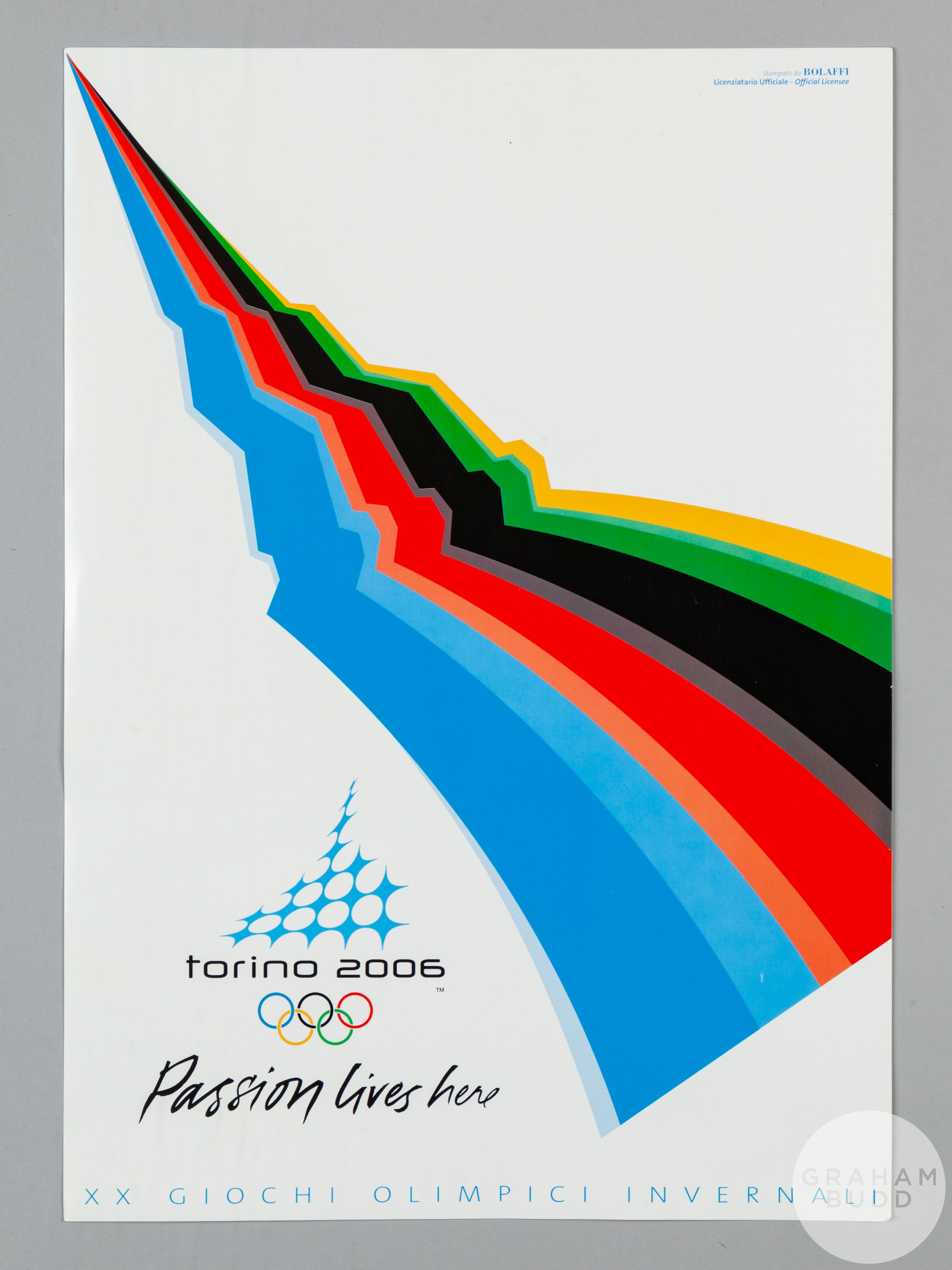 Three Torino 2006 Winter Olympic Games poster cards, - Bild 2 aus 7