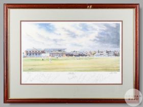 Signed Colin Vokes 'Summer Skies' County Ground Northampton print,