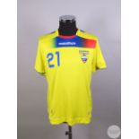 Yellow Ecuador No.21 home shirt, 2011,