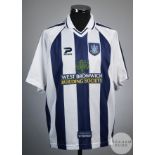 A blue and white West Bromwich Albion short sleeved Patrick replica shirt, 1998-2000