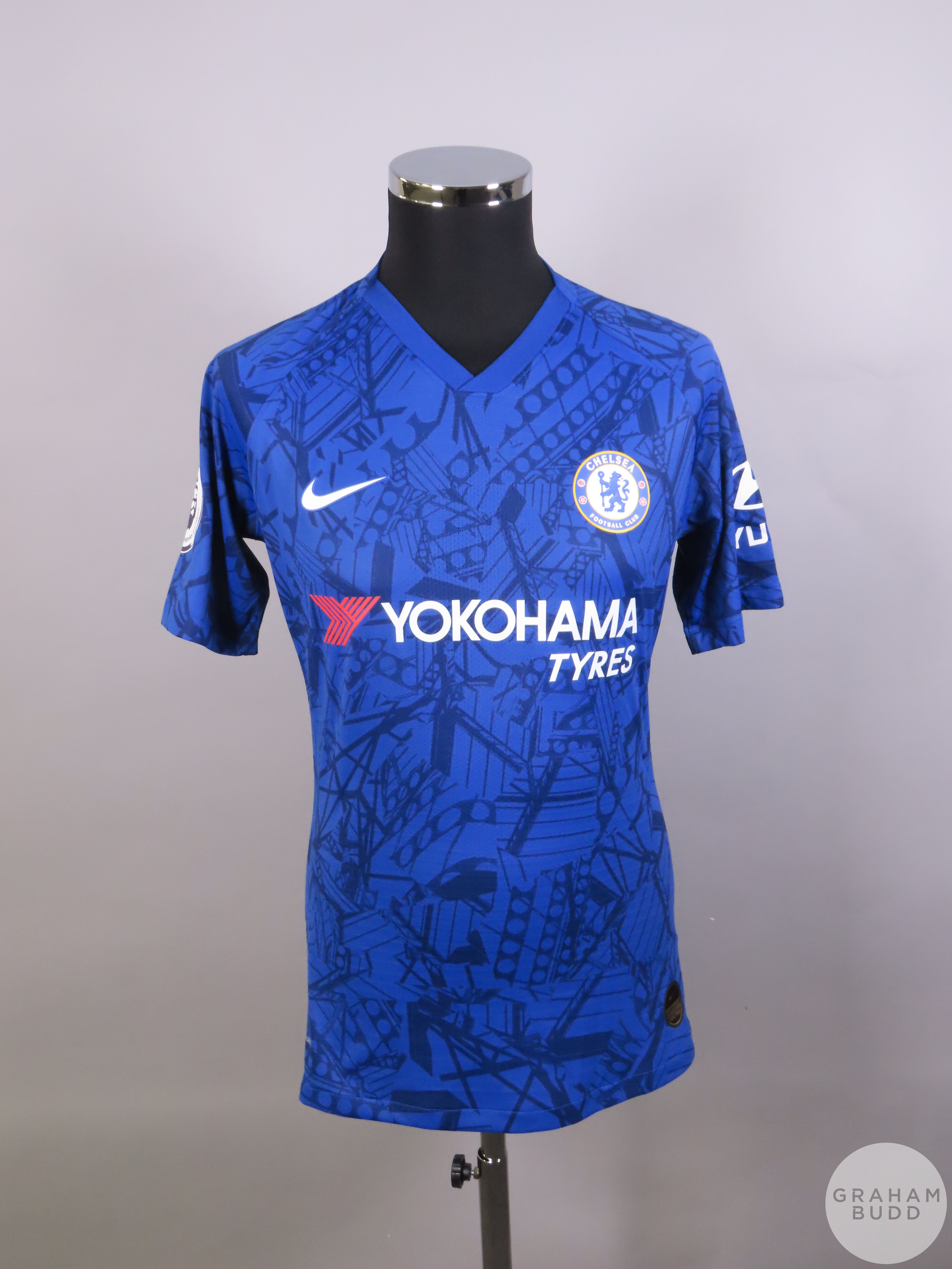 Willian blue No.10 Chelsea player issue short sleeved shirt, 2019-20 Nike M