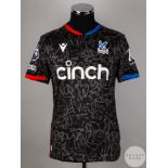 Michael Olise signed black, red & blue Crystal Palace No.7 third choice shirt, season 2023-24,