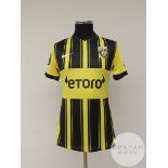 Sondre Tronstad yellow and black Vitesse no.8 shirt, 2021-22,