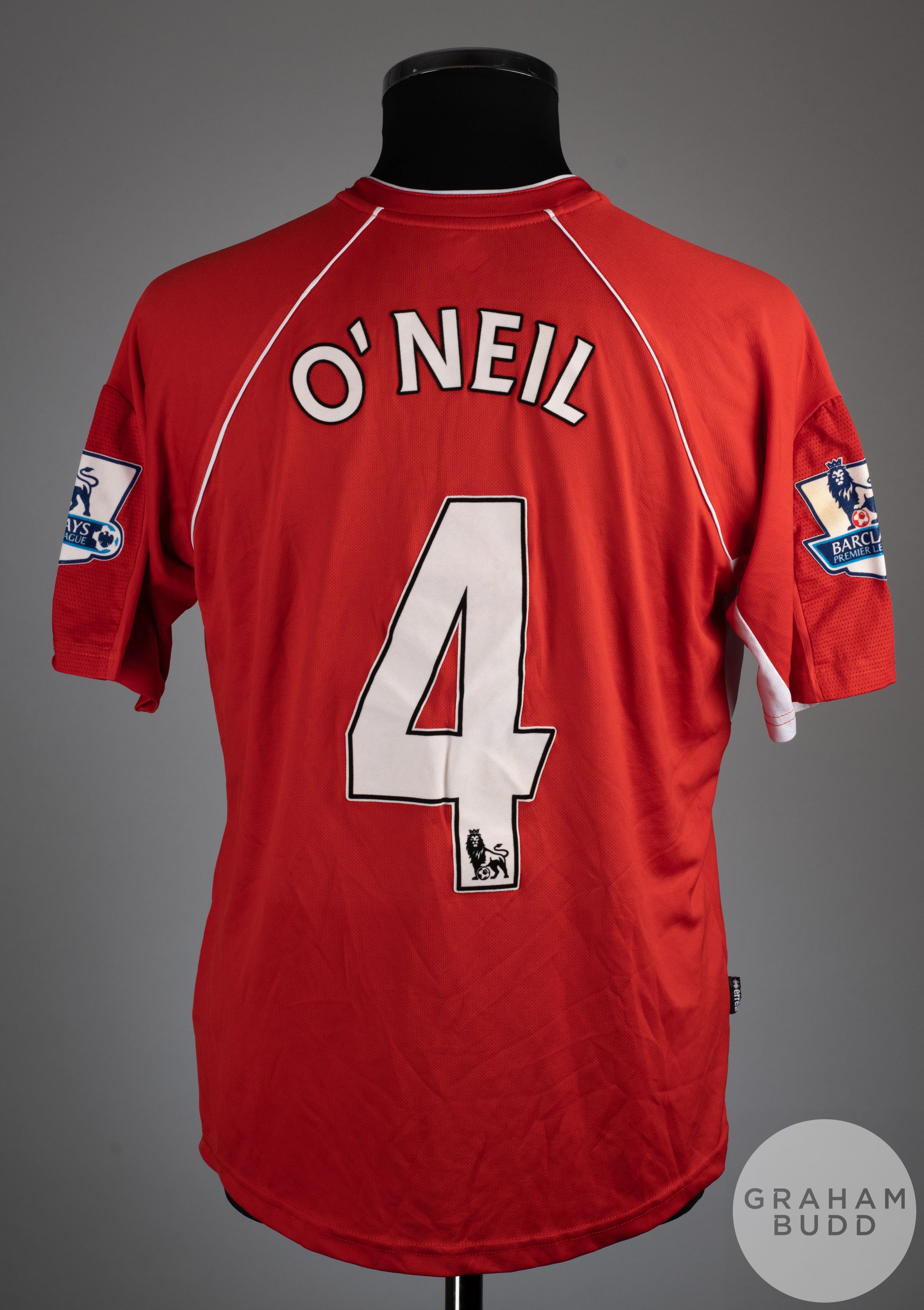 Gary O'Neil red No.4 Middlesbrough short sleeved shirt, 2008-09 - Bild 2 aus 2