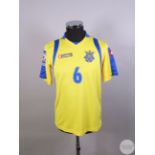 Yellow Ukraine No.6 home 2010 World Cup Qualifier home shirt, 2009,