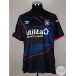 Andros Townsend signed black, blue & pink Luton Town No.30 third choice shirt, season 2023-24,