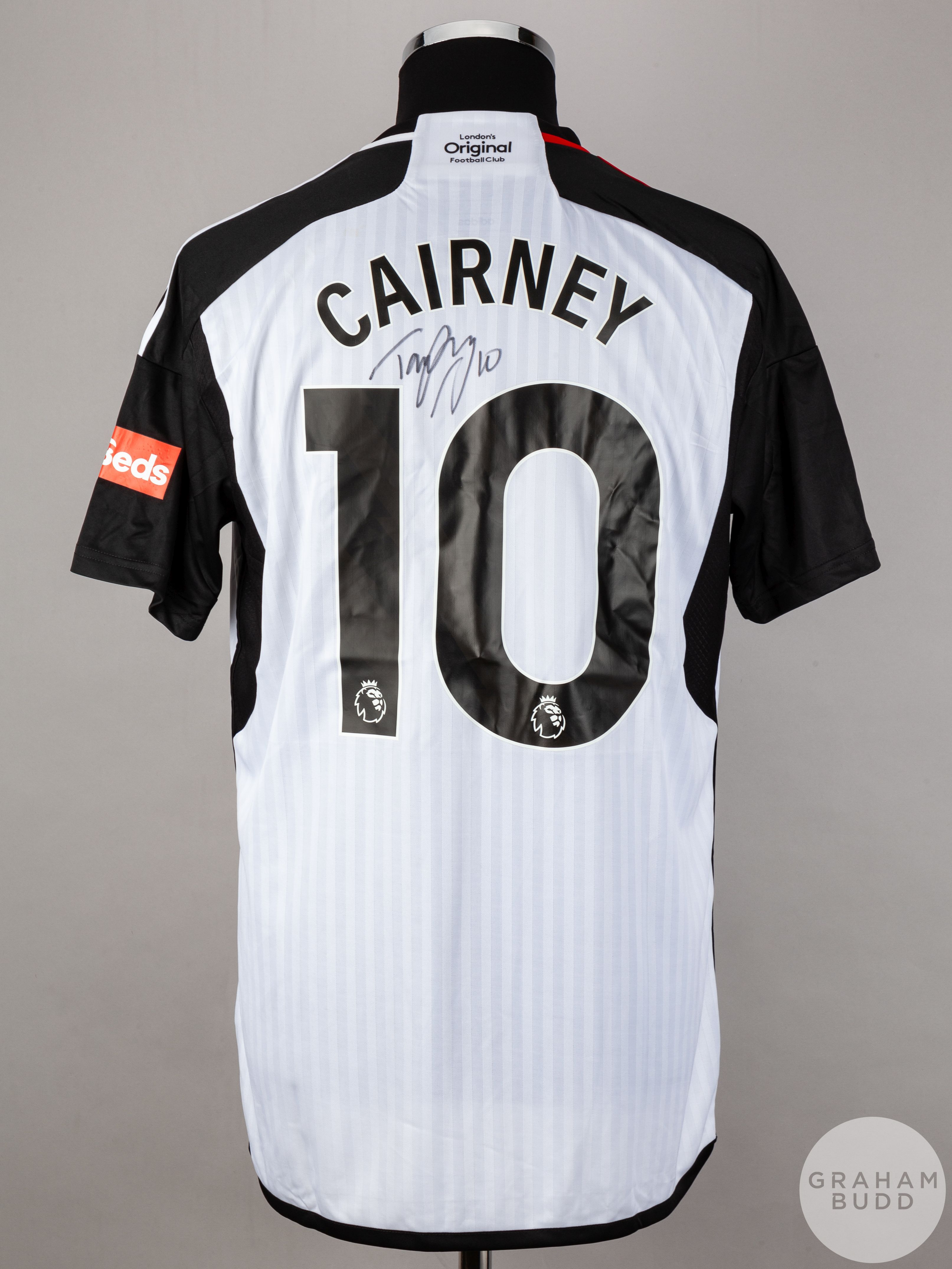 Thomas Cairney signed white, black & red Fulham No.10 home shirt, season 2023-24, - Image 2 of 7