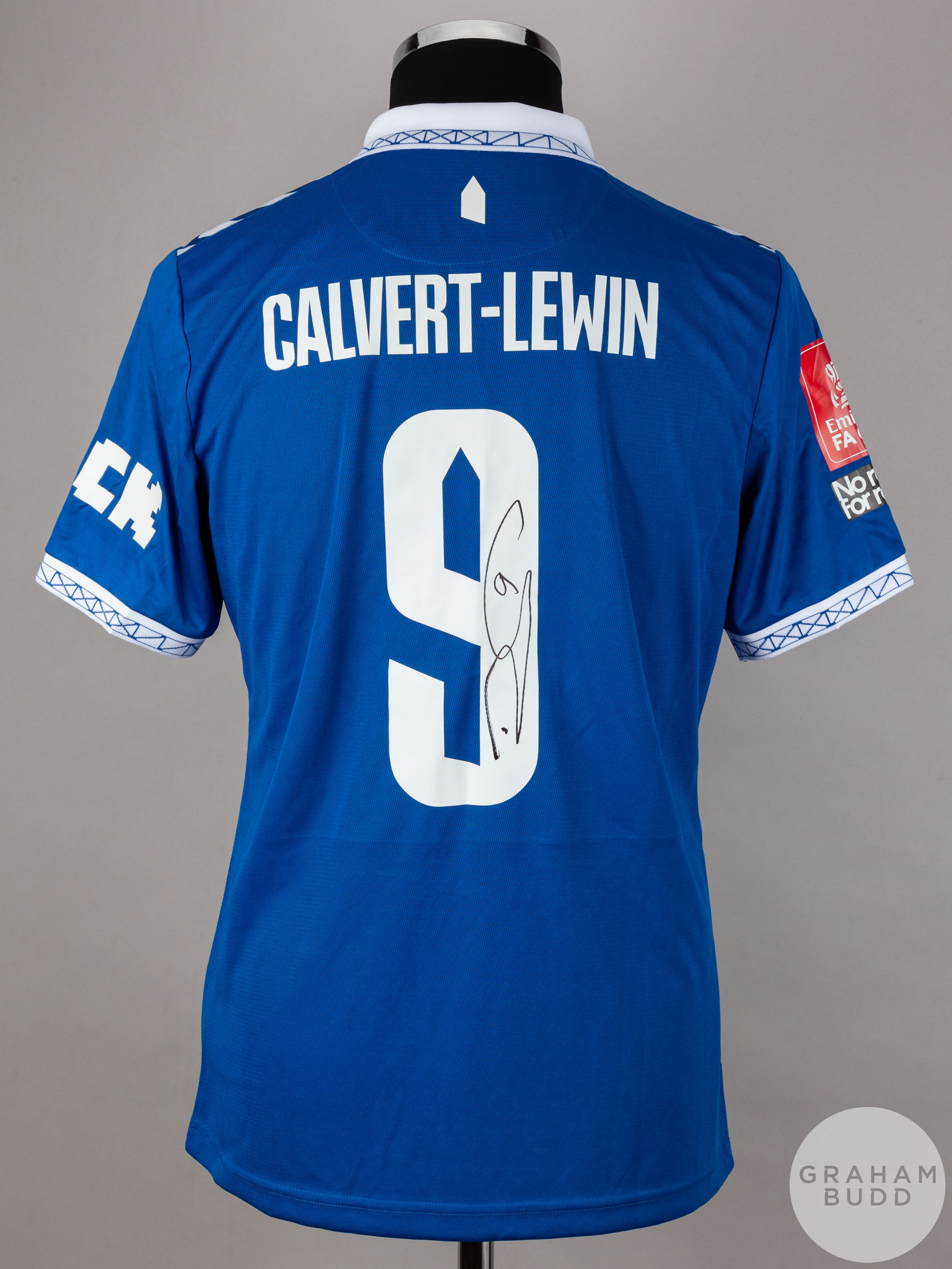 Dominic Calvert-Lewin signed blue & white Everton No.9 home shirt, season 2023-24, - Image 2 of 6
