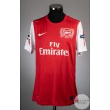 Marouane Chamakh red No.29 Arsenal Champions League short-sleeved shirt, 2011-12