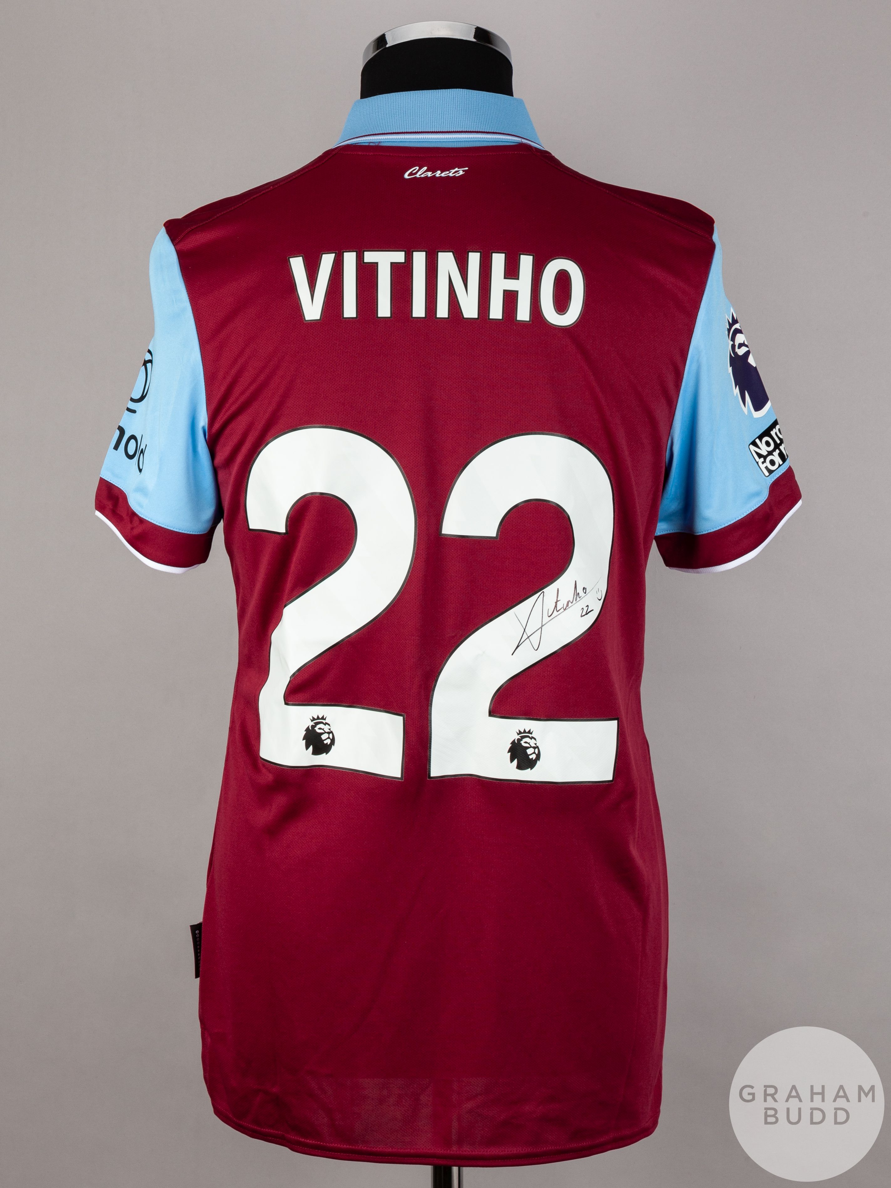 Vitinho signed claret & blue Burnley No.22 home shirt, season 2023-24, - Bild 2 aus 6