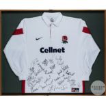 England squad signed rugby shirt, season 1998-99,