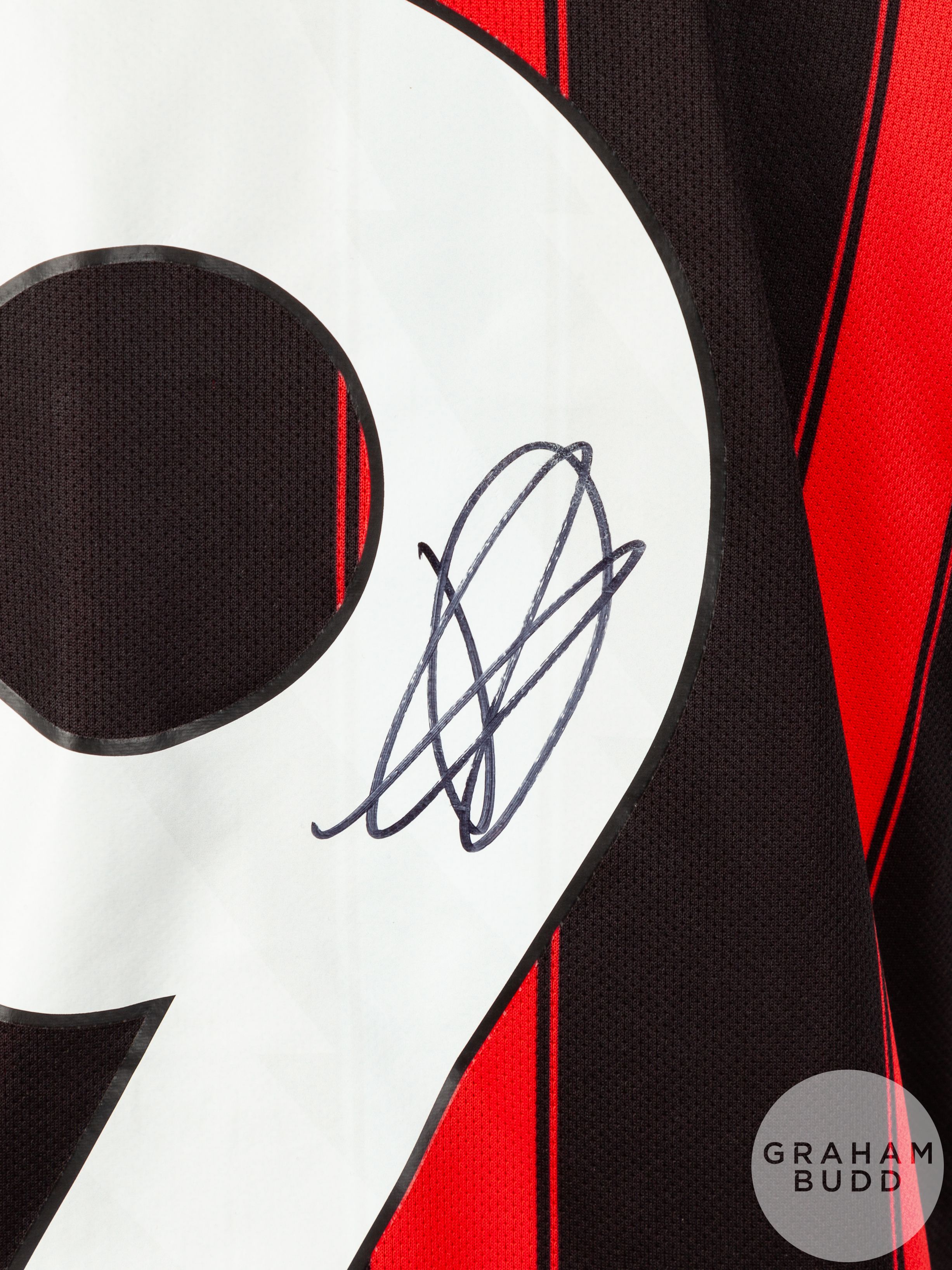 Dominic Solanke signed red & black striped Bournemouth No.9 home shirt, season 2023-24, - Bild 4 aus 6