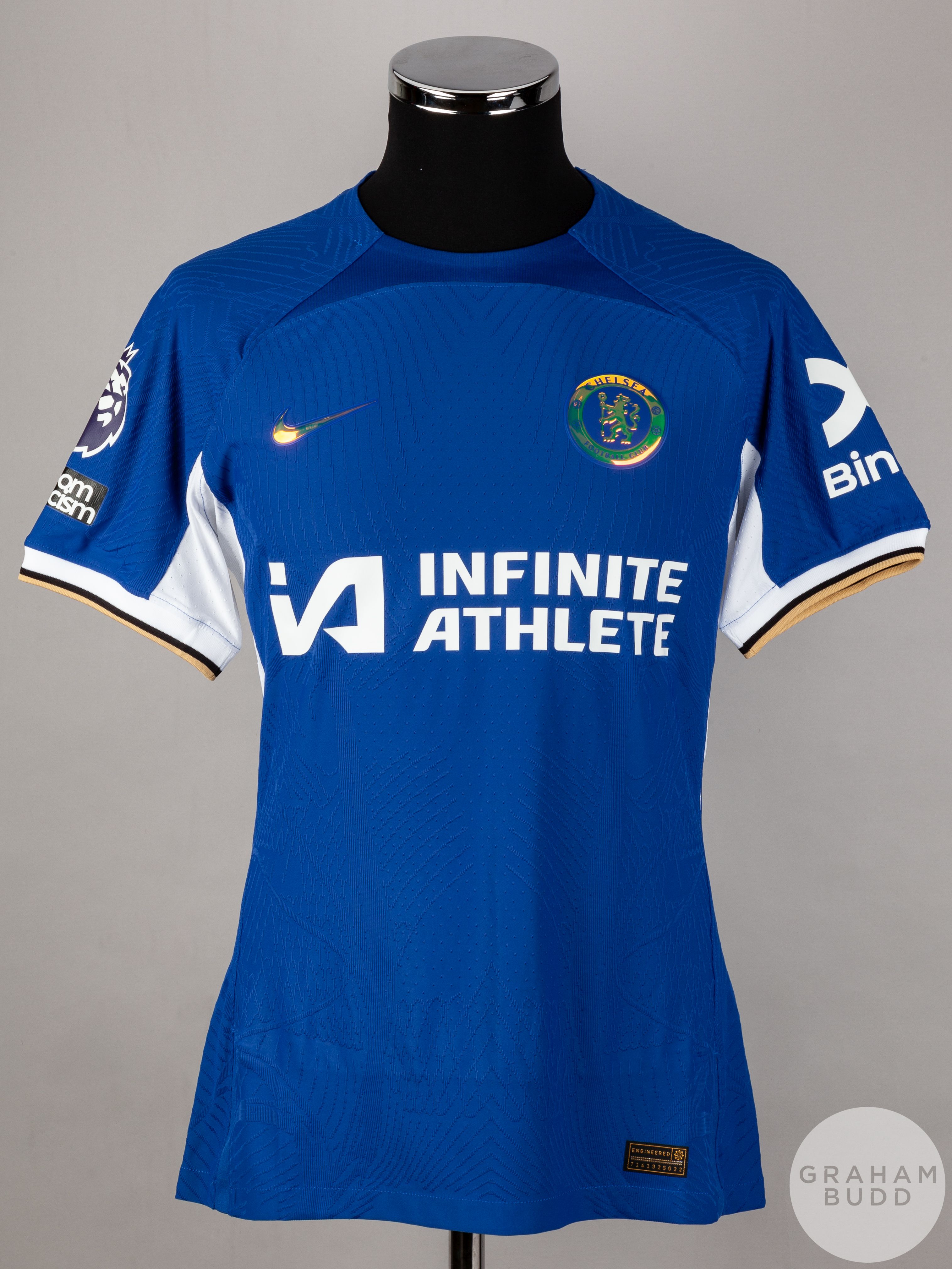 Thiago Silva signed blue & white Chelsea No.6 home shirt, season 2023-24,