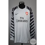 Manuel Almunia grey and black No.1 Arsenal Champions League goalkeepers shirt