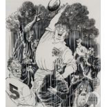 John Jensen, Rugby in the rain drawing,