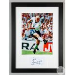 Paul Gascoigne signed England Euro '96 goal v Scotland framed photographic display,