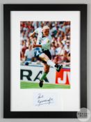 Paul Gascoigne signed England Euro '96 goal v Scotland framed photographic display,