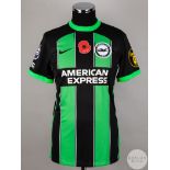 Ansu Fati signed black & green Brighton & Hove Albion No.31 Poppy away shirt, season 2023-24,