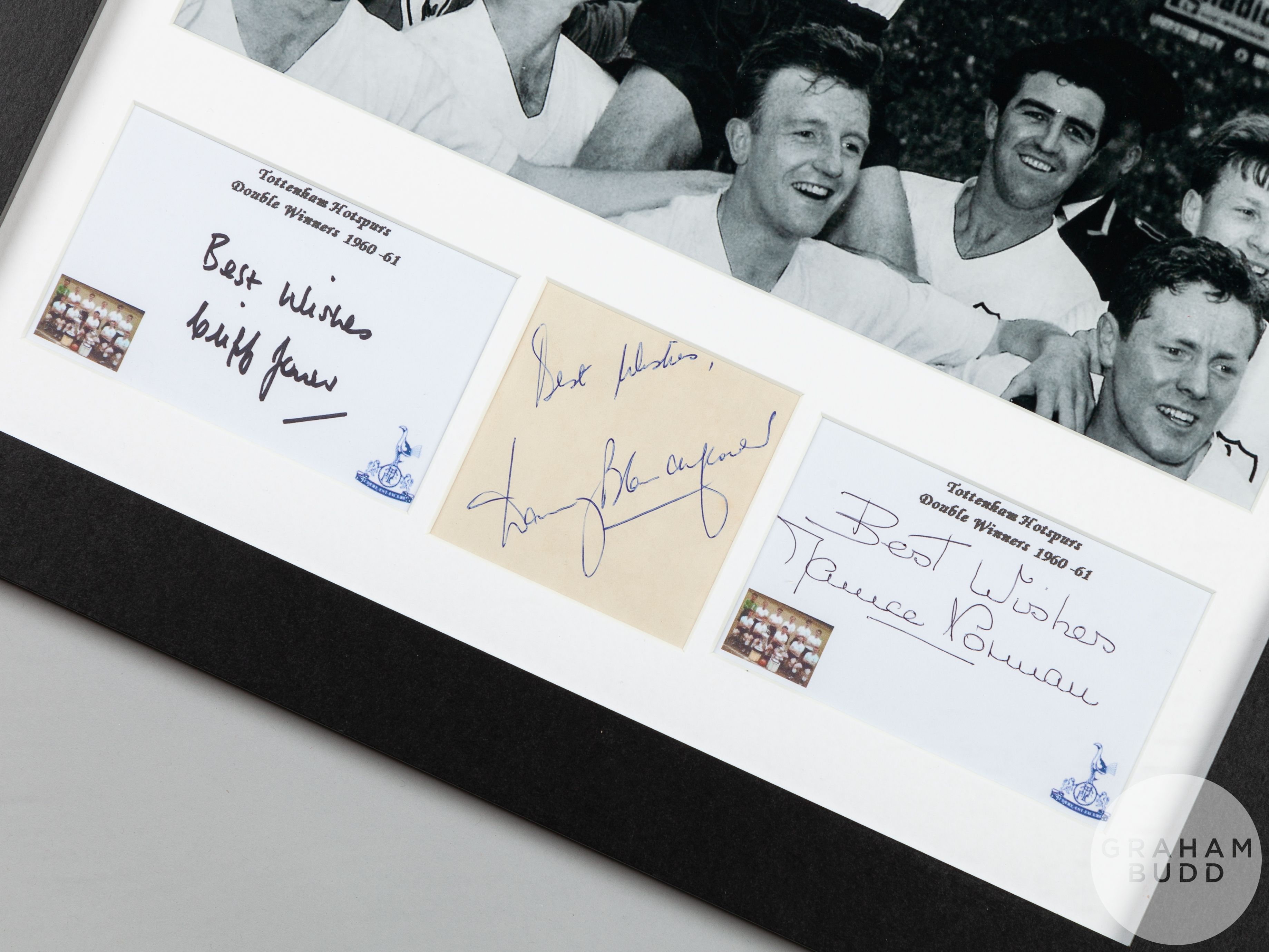 Danny Blanchflower, Cliff Jones and Maurice Norman triple-signed Tottemham Hotspur Double Winners - Bild 2 aus 2