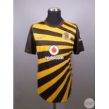 Isaacs yellow and black No.5 Kaiser Chiefs player issue short sleeved shirt 2019-20, Nike L