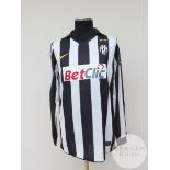 Armand Traore black and white striped Juventus no.17 home shirt, 2010-11,