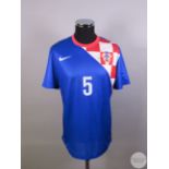 Blue Croatia No.5 away shirt, 2012,