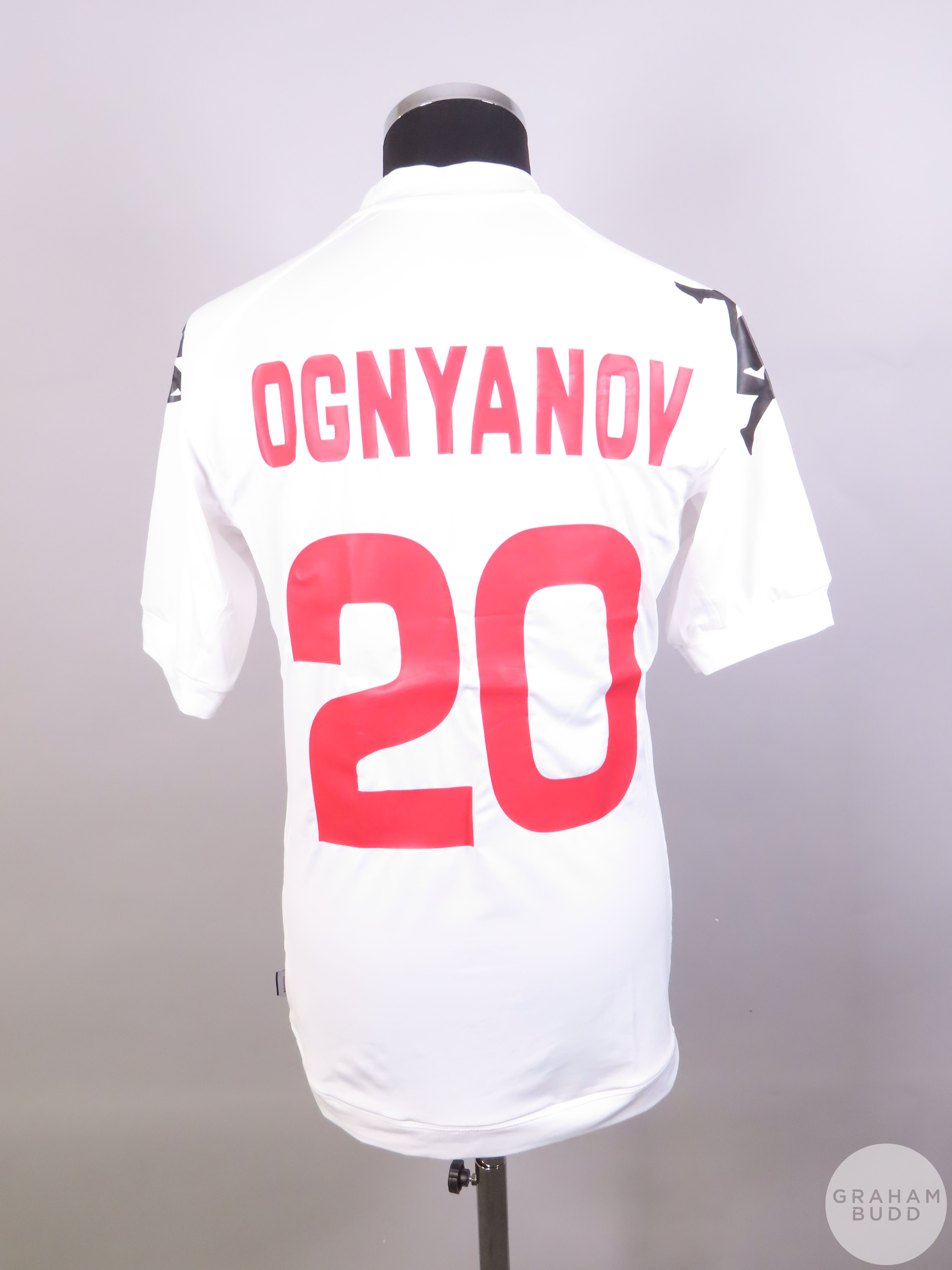 Ognyanov white Bulgaria No.20 home shirt, 2011, - Image 2 of 2