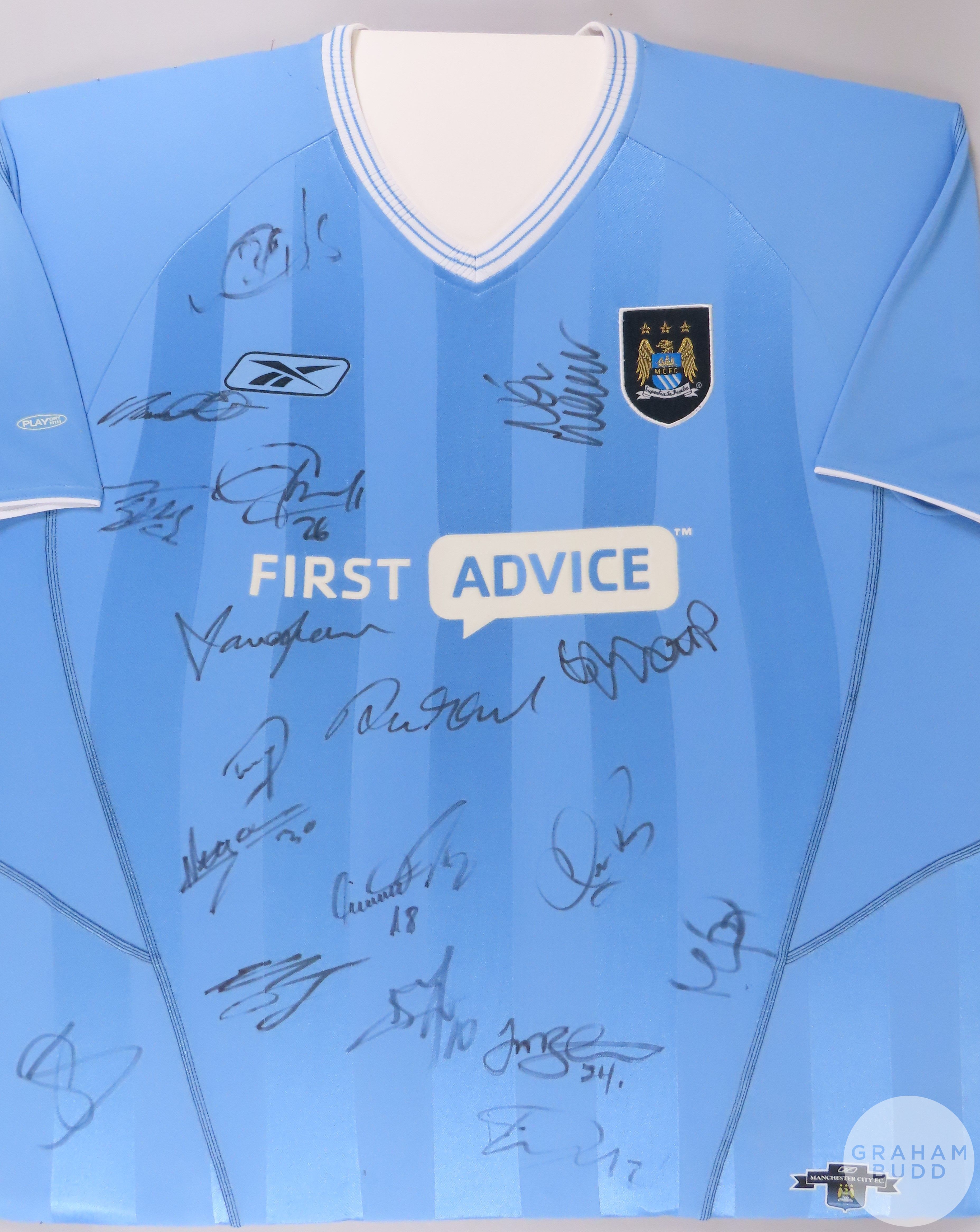 A Manchester City replica squad singed shirt, 2003-04