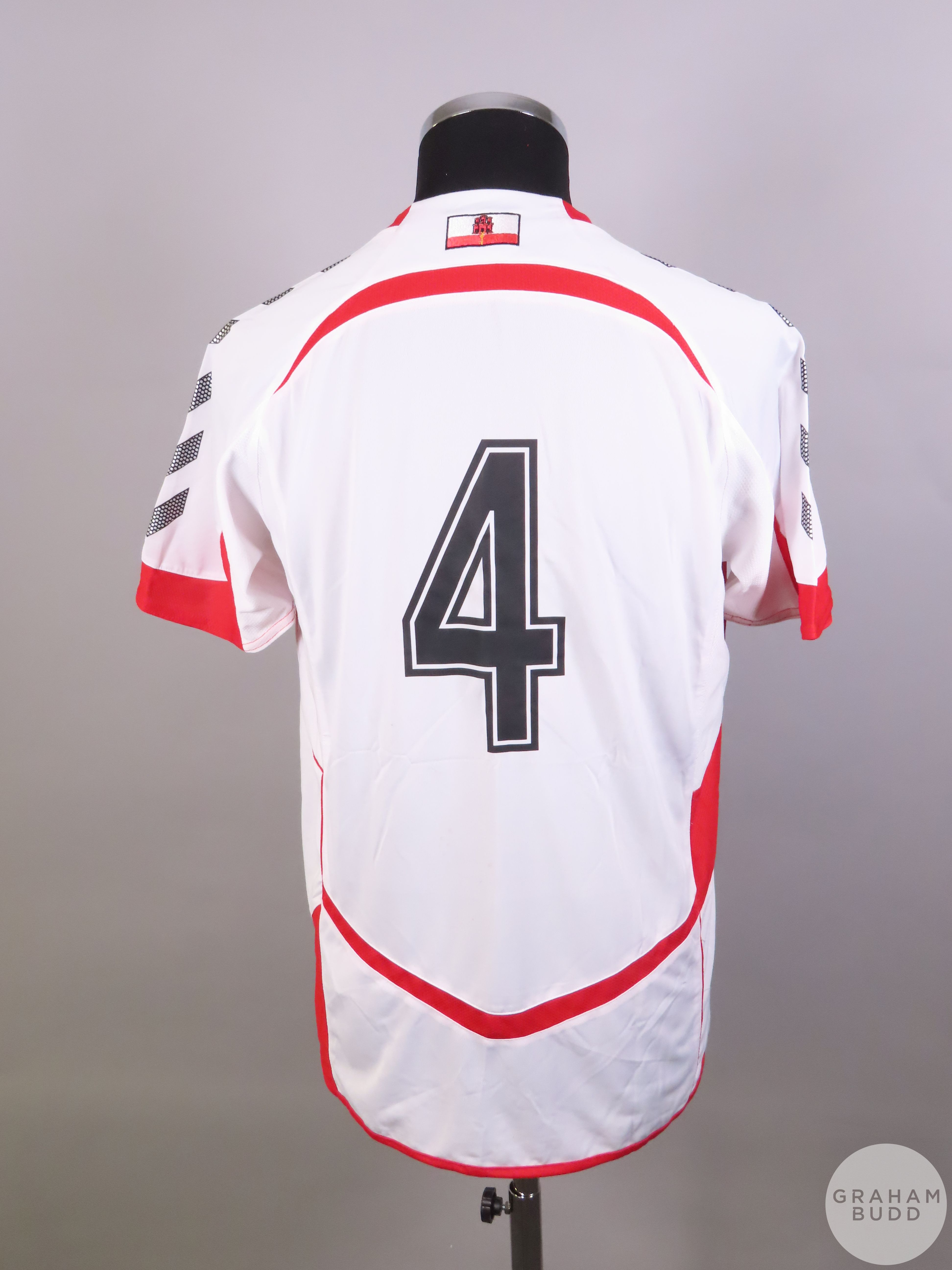 White Gibraltar No.4 away shirt, 2010, - Bild 2 aus 2